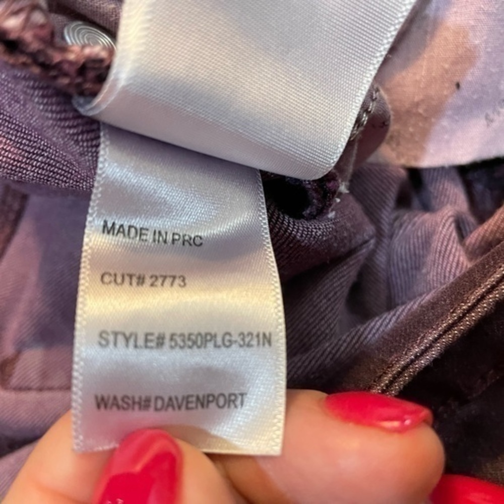 Articles Of Society AOS Sarah Skinny Jeans Davenport Purple Raw Hem size 26 - Picture 6 of 8